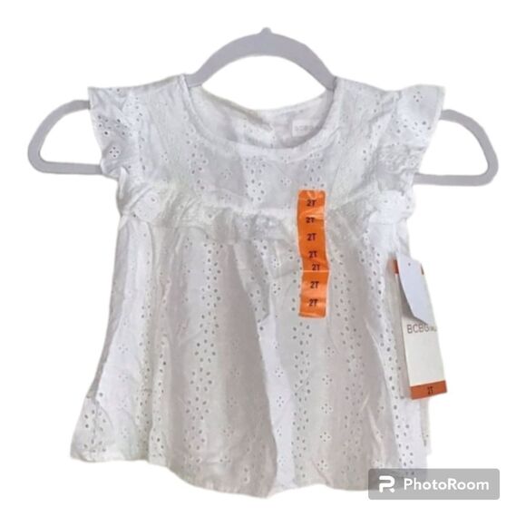 BCBGirls Eyelet Ruffle Top   - Picture 1 of 2